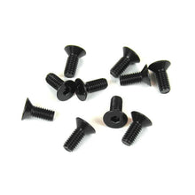 Tekno M4x10mm Flat Head Screws (black, 10pcs) - TKR1343