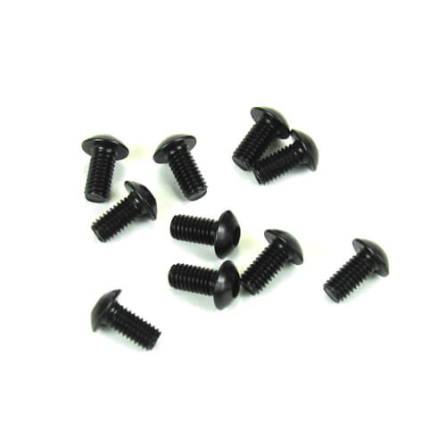 Tekno M3x6mm Button Head Screws (black, 10pcs) - TKR1401