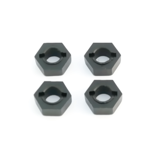 Tekno 12mm Aluminum Hex Adapters for M6 Driveshafts (front/rear, Slash 4x4, 2WD, 4pcs) - TKR1654