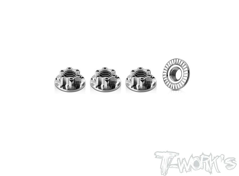 T-Works TP-181 64 Titanium Light Weight Serrated M5 Wheel Nuts (4)