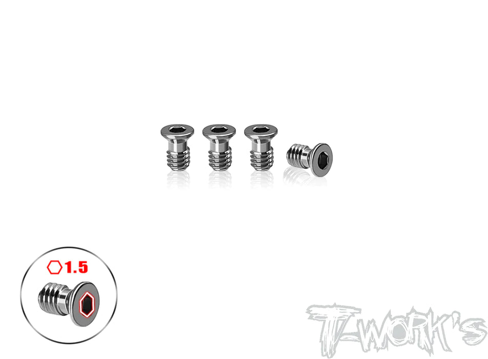 T-Works TP-800R-B 64 Titanium Damper Vertically Screw for Awesomatix A800R - 4pcs.