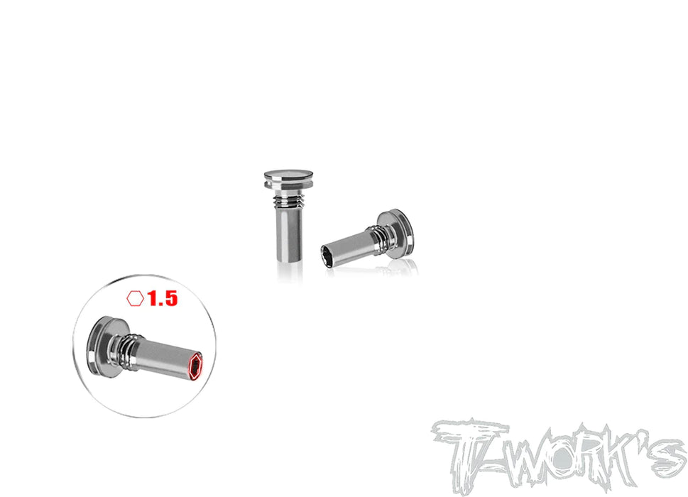 T-Works TP-800R-H 64 Titanium 25% Action Progression Spring screw for Awesomatix A800R - 2pcs.