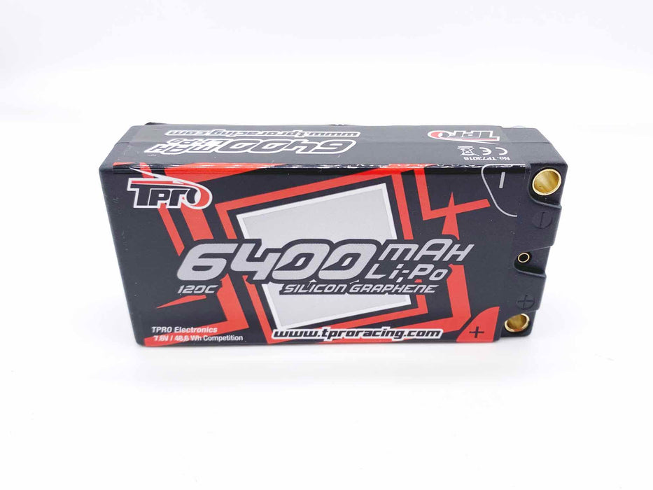 TPRO Lipo 6400mah "Shorty" HV 7.6V 2S 120C Competition - 5mm - TP73016