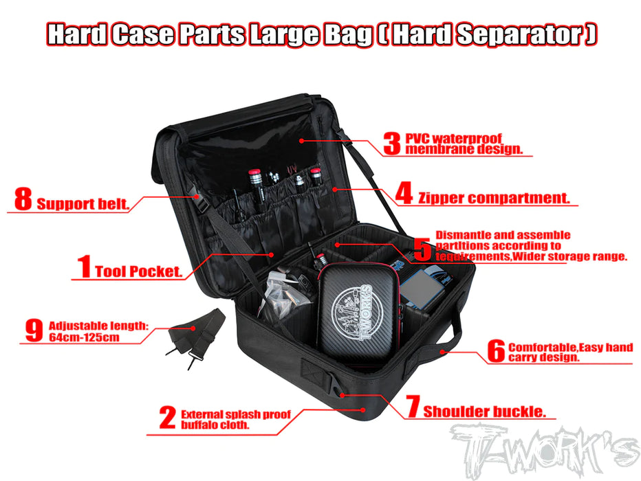 T-Works TT-075-F-L Hard Case Parts Large Bag (1) - with hard Separator