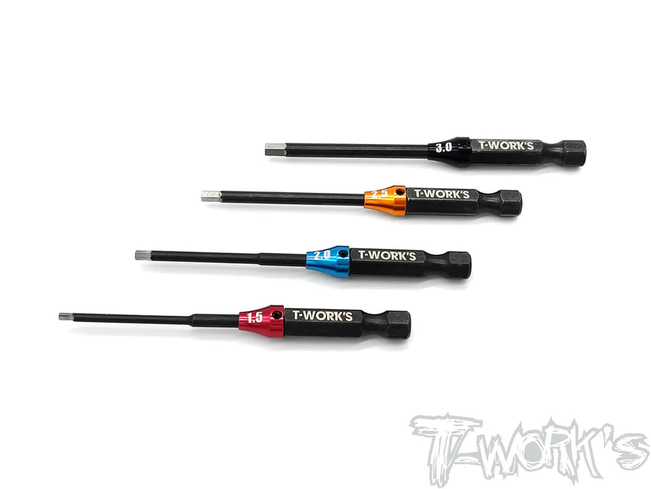 T-Works TT-079 T-Work's Power Tool Hex Tip SET - 1.5, 2.0, 2.5, 3mm