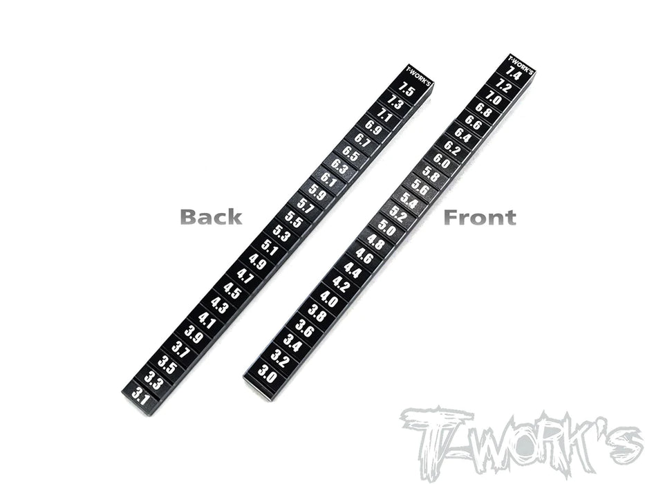 T-Works TT-095 3-7.5mm Ride Height Gauge (1) For 1/10 Touring