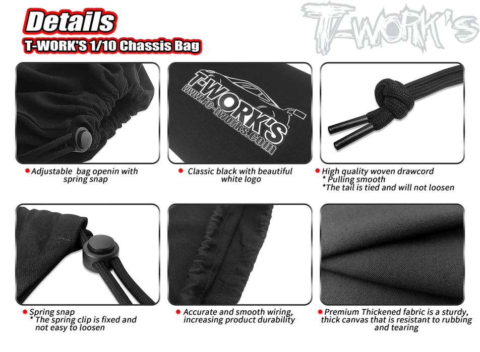 T-Works TT-115-A T-WORK'S 1/10 Chassis Bag (1) - 30x50cm