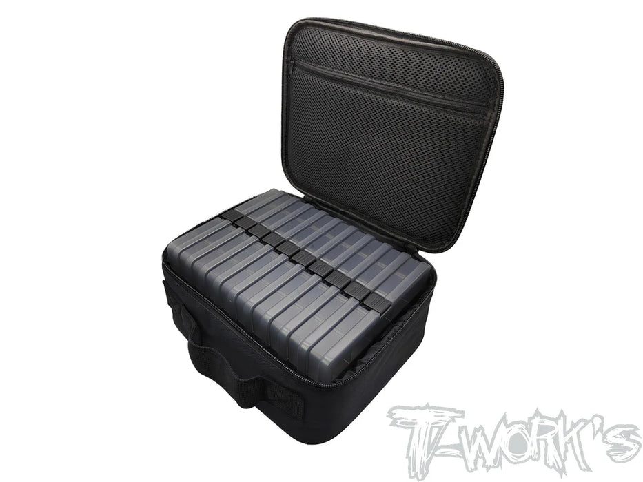 T- Work's TT-119-B Multi-function Bag with 10 of 15 Case Hardware Storage Boxes