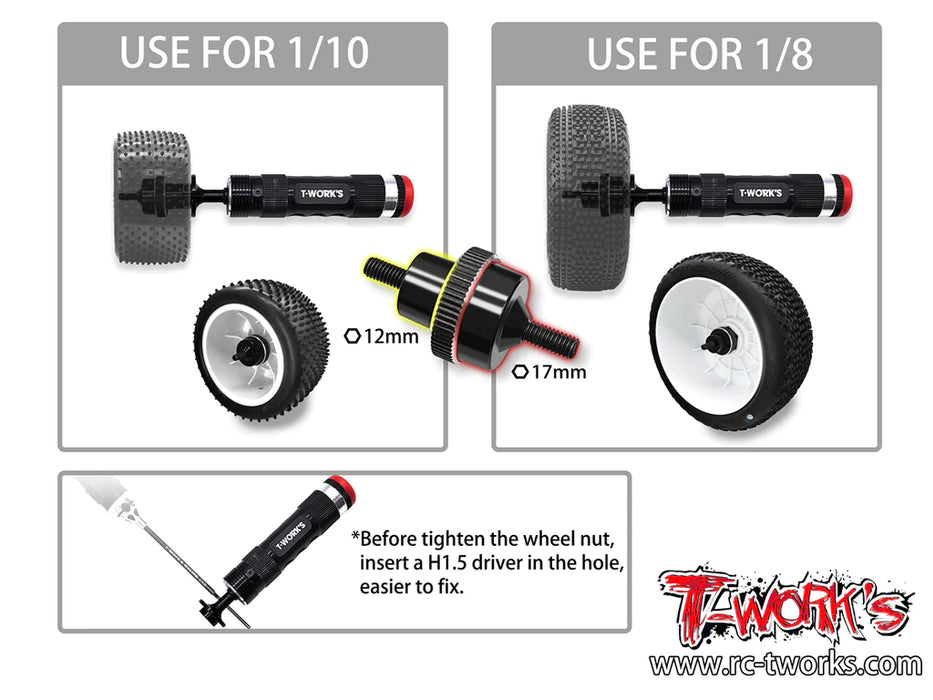 T-Works TT-121-A 1/8 & 1/10 Hand-held Tire Balancer Tool