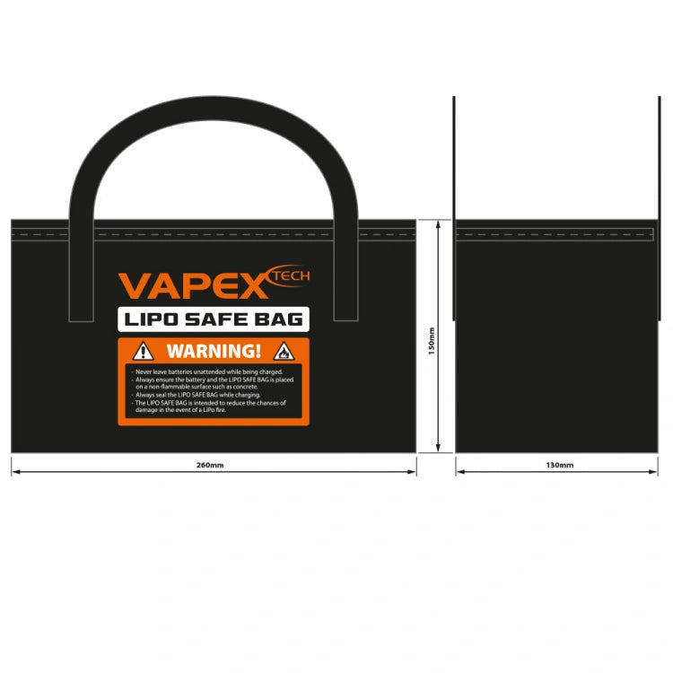 VAPEX LiPo-Safe Storage Bag-E – 260×130×150 mm - VPLIPOBAGE - RCXX - RC Racing Shop | RC Models | Tuning & Spare Parts for Professionals