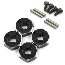 Aluminum Hex Adapter Set 12x6mm For 1/10 RC Touring Drift Crawler Black