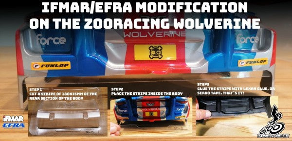 ZooRacing ZR-0015-04 - Wolverine MAX - 1:10 Tourenwagen Karosserie - 0.4mm AIRLITE