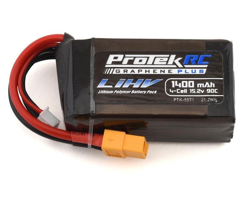 4S 90C Si-Graphene HV LiPo Batterie mit XT60 Stecker ProTek RC (15.2V, 1400mAh, 70x34x30mm, 150g)
