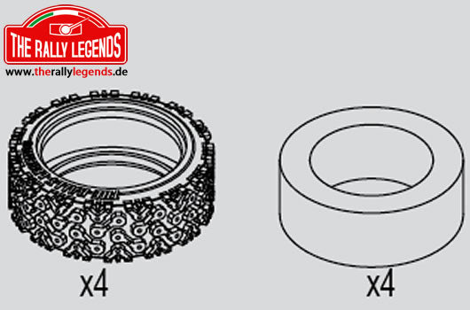 Rally Legends Rally Tires Set (4)