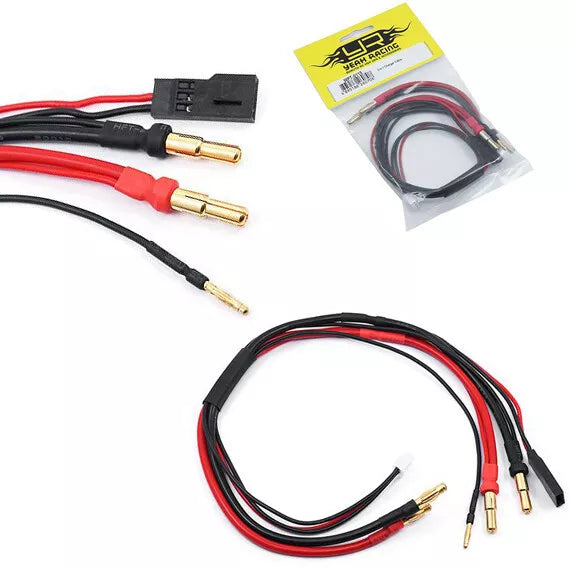Câble de charge 3 en 1 pour connecteurs Bullet 4 mm et 5 mm avec prise réceptrice