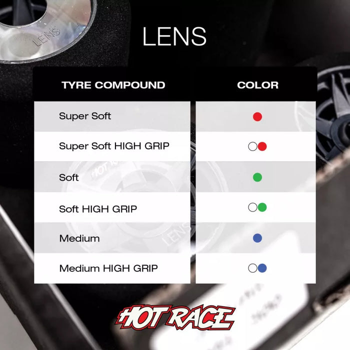 Hot race - SET OF LENS TYRES 1\8 REAR SO- FRONT SO HIGH GRIP (4)